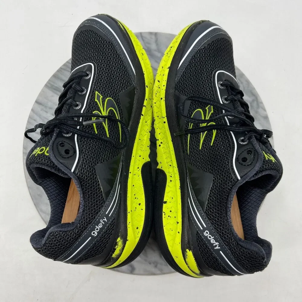Gravity Defyer Shoes Womens 10.5 Black Lime Green Gdefy Athletic Workout Sneaker